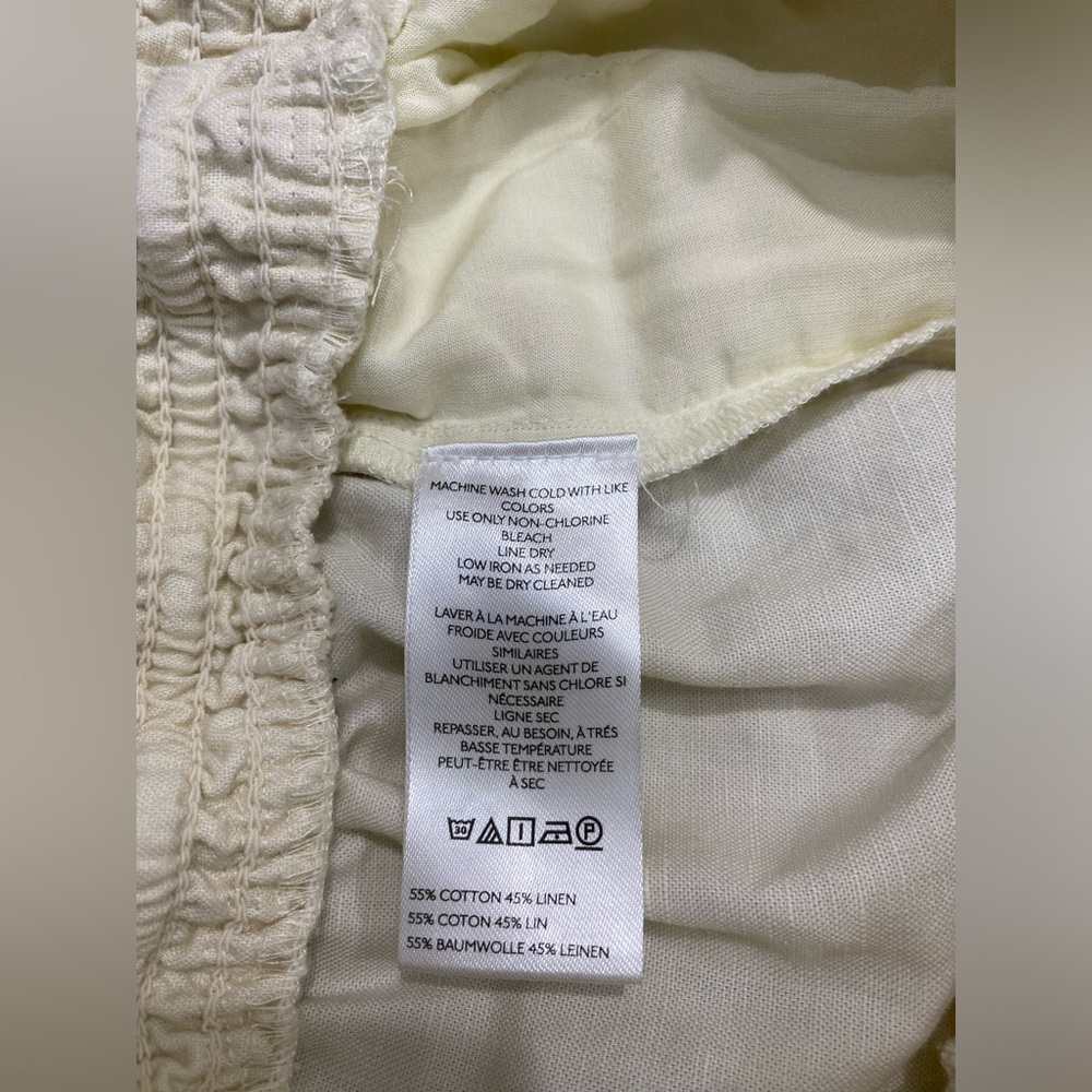 Anthropologie Cream Wide-Leg Jumpsuit with Elastic Waist - Picture 10 of 11